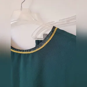 Vintage F.A.D. Emerald Green 2 Piece Skirt Set Retro Grandma Pleat Plus Size 2X thumbnail 3