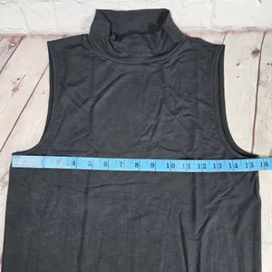 J. Crew Womens Sleeveless Mockneck Top Black BS206 Size M Stretch Knit‎ thumbnail 6