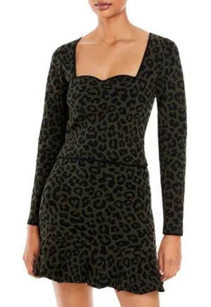 Aqua Womens‎ Animal Print Jacquard Pullover Top Size Small thumbnail 1