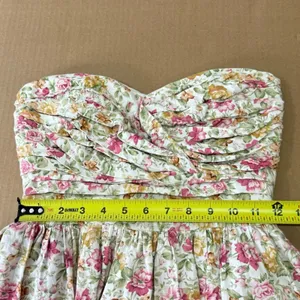 🍁 Minuet Cottagecore Floral Boho Strapeless Mini Party Cocktail Dress‎ Small thumbnail 10
