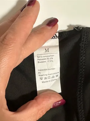 Women's Black Cropped Tank Bralette with White Straps thumbnail 4