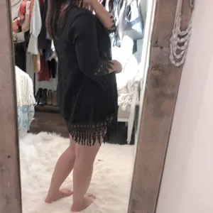 Blue island size small black swim cover dress thumbnail 4