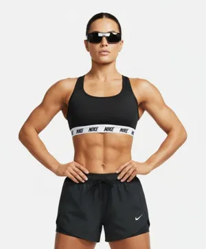Nike Black & White Double Layer Athletic Sport Shorts & Top 2 Piece SET M thumbnail 1