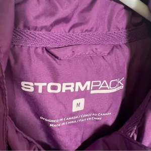 Storm Pack Women's Size Medium Short Sleeve Windbreaker Jacket Purple Zip‎ Front thumbnail 10