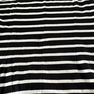 J. Crew Black & White Striped T- Shirt Dress w/ Ruffled Puff Sleeves- Small thumbnail 9
