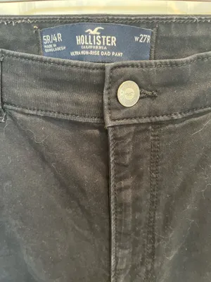Hollister Black Cargo Ultra High Rise Dad Pants Size 5R / 27R ! thumbnail 2