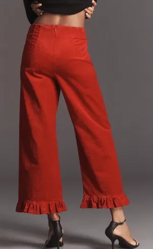 Anthropologie Maeve The Colette Crop Velvet Wide-Leg Pants:, Size 24 Tall thumbnail 6