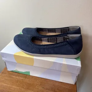 Earth Origins Fable Ballet Flats Women's 11‎ Blueberry Nubuck Comfort Shoes NIB thumbnail 3