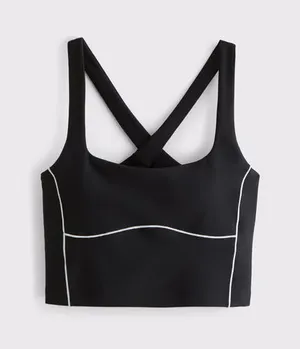 Abercrombie YPB SculptLUX strappy back crop tank thumbnail 1