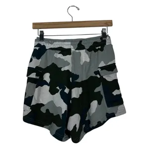 Adidas Camo Cargo French Terry Shorts Grey Black Camouflage Utility Size S thumbnail 3