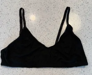 Free People Intimately Midnight Black Bralette Size L thumbnail 1