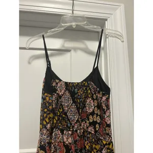 Band Of Gypsies Black Floral Strappy Bustier Cotton Minidress Size Medium Casual thumbnail 5