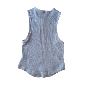 AGOLDE Ribbed Tank Top Women Small Gray Excellent Curved Hem Sleeveless Rib Knit thumbnail 4