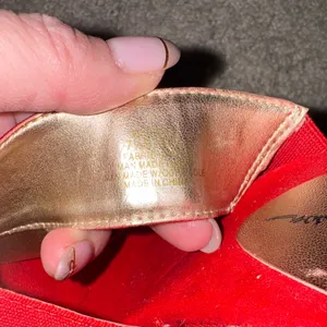 Jessica Simpson Tookie Majic Red Strappy Platform Heels Women's 7.5 B thumbnail 7