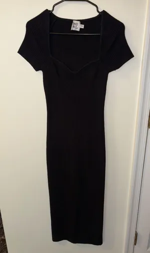 Princess Polly Black Midi Dress thumbnail 2