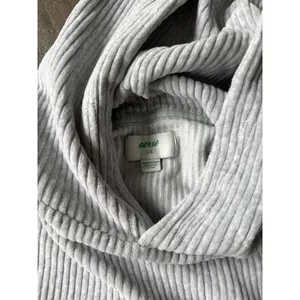 Aerie Women's Gray Ribbed Knit Oversized Cropped‎ Pullover Hoodie Size Large thumbnail 6