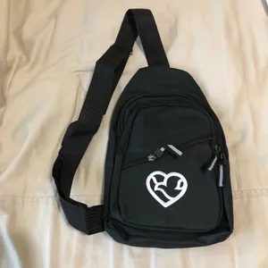 Nebraska Methodist Hospital Black Sling Bag with Heart Dove Design thumbnail 1