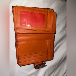 Vintage Brown Leather Wallet Genuine Leather AS IS thumbnail 5