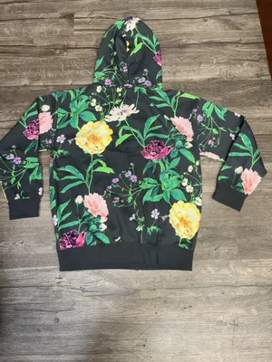 Gap Teen Floral Pullover Hoodie Size 18-20 Black Multicolor NWT thumbnail 10