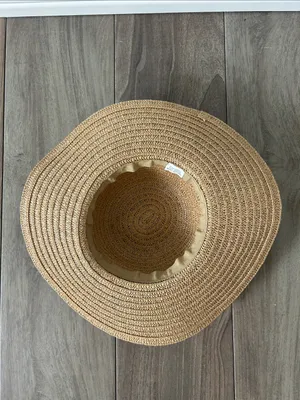 Walmart Summer Beach Boho Wide Brim Straw Sun Hat with Decorative Band thumbnail 5