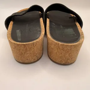 Veronica Beard Dresdyn Grey Suede Leopard Cork Platform Slide Sandals 7M thumbnail 6