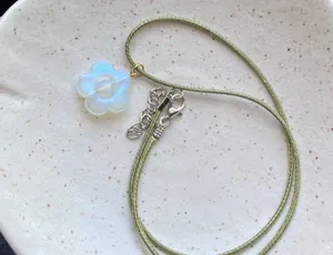 Handmade simple flower fairy cottage boho cute necklace🌼 thumbnail 4