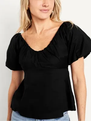 Old Navy Black Cotton Top Size L thumbnail 1