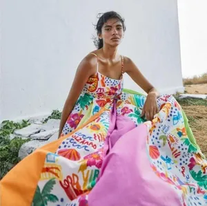 💕FARM RIO💕 White Good Vibes Maxi Dress Floral Tropical Print XS NWT thumbnail 3