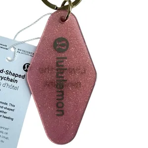 Lululemon Diamond-Shaped Hotel Keychain Dahlia Mauve / Gold thumbnail 5