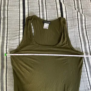 Venus Green Racerback‎ Dress XS Ruched Side Sleeveless Midi Minimalist Bodycon Coverup thumbnail 6
