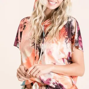 BiBi Tie‎ Dye Terry Hoodie With Drawstring Size L thumbnail 8