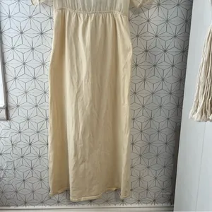 Zara Cream Sheer Top Midi Dress NWT! thumbnail 3