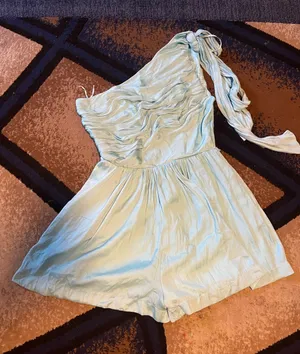 DO+BE Light Blue One-Shoulder Romper thumbnail 1