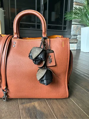 Coach 1941 Rogue 31 Leather Satchel Purse, 38124, Tan / Brown / Gunmetal thumbnail 7