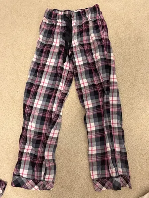 Victoria's Secret Black and pink plaid pajama set thumbnail 4