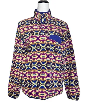 Patagonia Lightweight Synchilla Snap-T Fleece Pullover Women Small Jacket Purple thumbnail 1