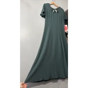 Vintage 90s Tea Dress Size 8 Dark Green Romantic Maxi Cottagecore Wedding Guest thumbnail 4