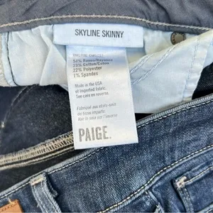 Paige Skyline Skinny Cassie Jeans 28 Regular Blue Dark Wash‎ Stretch Denim EE thumbnail 7
