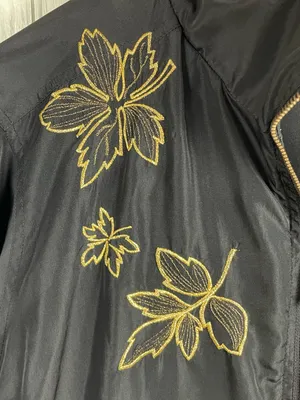 Vintage Cabin Creek Windbreaker Jacket Womens Size Large Embroidered Fall Leaves thumbnail 4