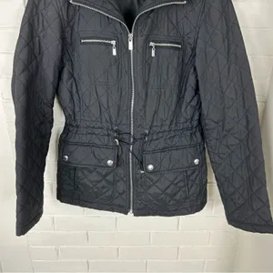 Michael Michael Kors Black Quilted Zip Front Puffer Jacket Size S thumbnail 5