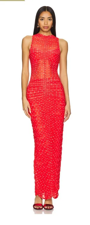 REVOLVE Peyton Dress in Risky Micro Dot thumbnail 1