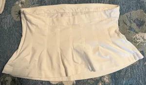 anthropologie white strapless peplum top thumbnail 4