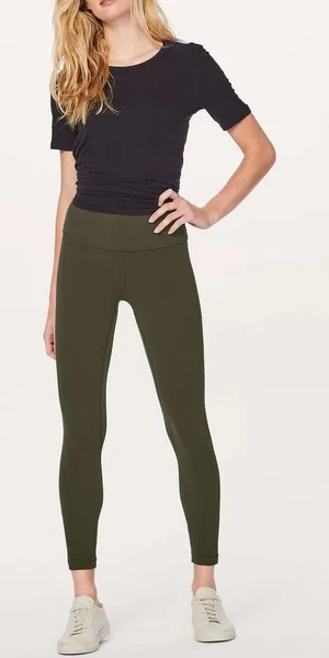 Lululemon Align Pant II Leggings 25" Dark Olive Green 4 thumbnail 1
