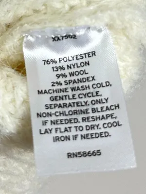 Nordstrom Open Edit Fuzzy Crewneck Cardigan in Ivory Size Small thumbnail 5