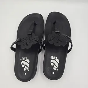 Sam & Libby Flip Flops Womens Size 7.5 Black Alexandra Thongs Summer Whimsygoth thumbnail 2