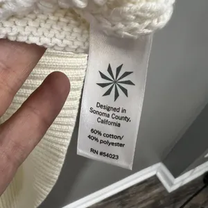 Athleta Women Breckenridge Sweater XL Ivory Top Cowl Turtleneck Long Sleeve Knit thumbnail 3