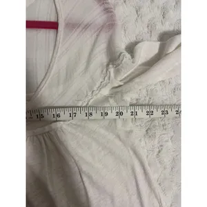 Free People We the Free White Slub Cotton Henley Long Sleeve Oversized Top S thumbnail 5