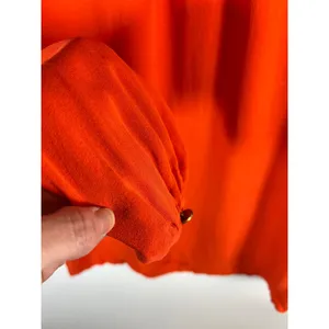 Tory Burch Orange 100% Silk Long Sleeve Blouse Top Style 11111168 Womens‎ Size 2 thumbnail 11
