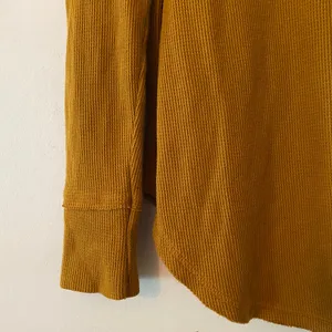 Maeve Anthropologie Burnt Orange Waffle Knit Cowlneck Sweater Loungewear Medium thumbnail 4