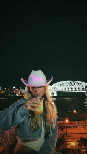 Denim Rhinestone Fringe Jacket  thumbnail 3